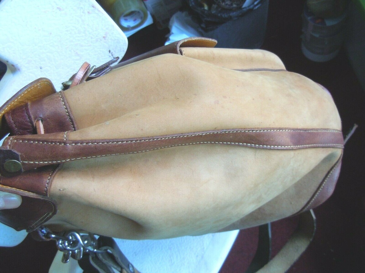 VTG Village Timberland  brown Saddle Leather large back VTG Village Timberland brown Saddle Leather large back pack  main image 3