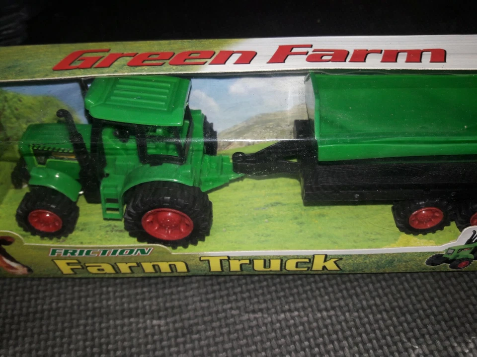 Tractor y vagón Green Farm FrictionToy Green Farm de 3 años en adelante nuevo en caja Foto 2 de 4