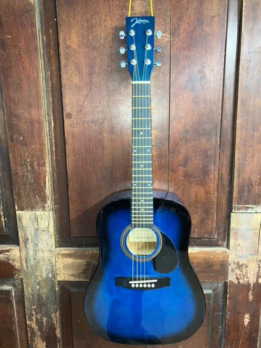 Johnson JG-610 1/2 Size Folk Steel String Acoustic Child's Student Guitar Blue