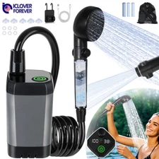 Portable Camping Shower 6000mAh Rechargeable Filter Pump Outdoor Hiking Travel