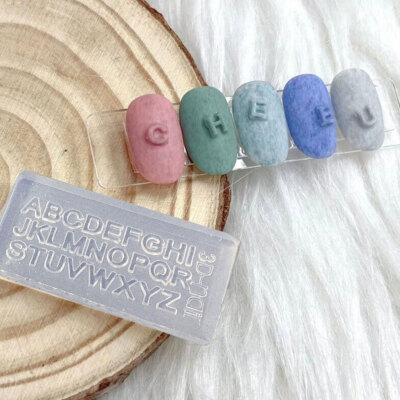 Letters 3D Mold Nail Art Decoration Figure DIY Design Silicone Art