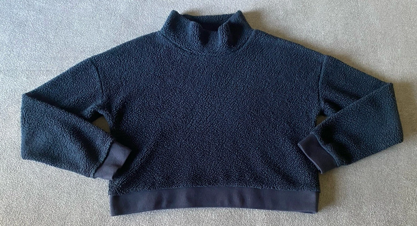 beyond-yoga bff sherpa crop turtleneck us made sweater