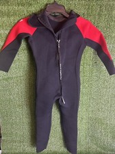 Dark Lightning Kids Wetsuit, Neoprene Thermal Swimsuit Red Size 8