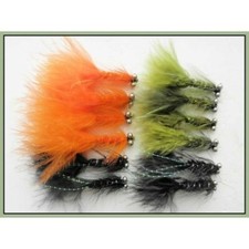 Dog Nobblers, trout Flies 12 x Black, Orange & Olive Size Choice, Fishing Flies