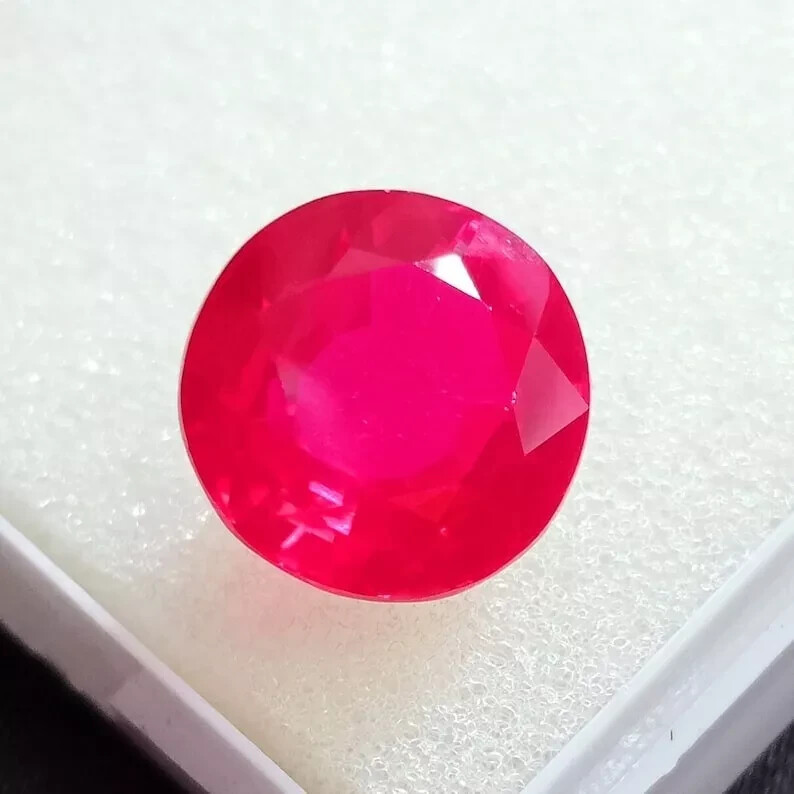 15.10 Ct Mozambique Natural Red Ruby Round Loose Gemstone Certified Superb