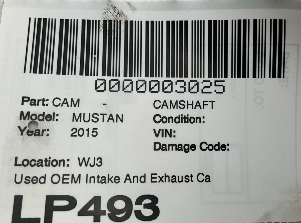 Árboles de levas Ford Mustang 2015-2020 admisión y escape vendidos como un conjunto OEM Foto 4 de 4