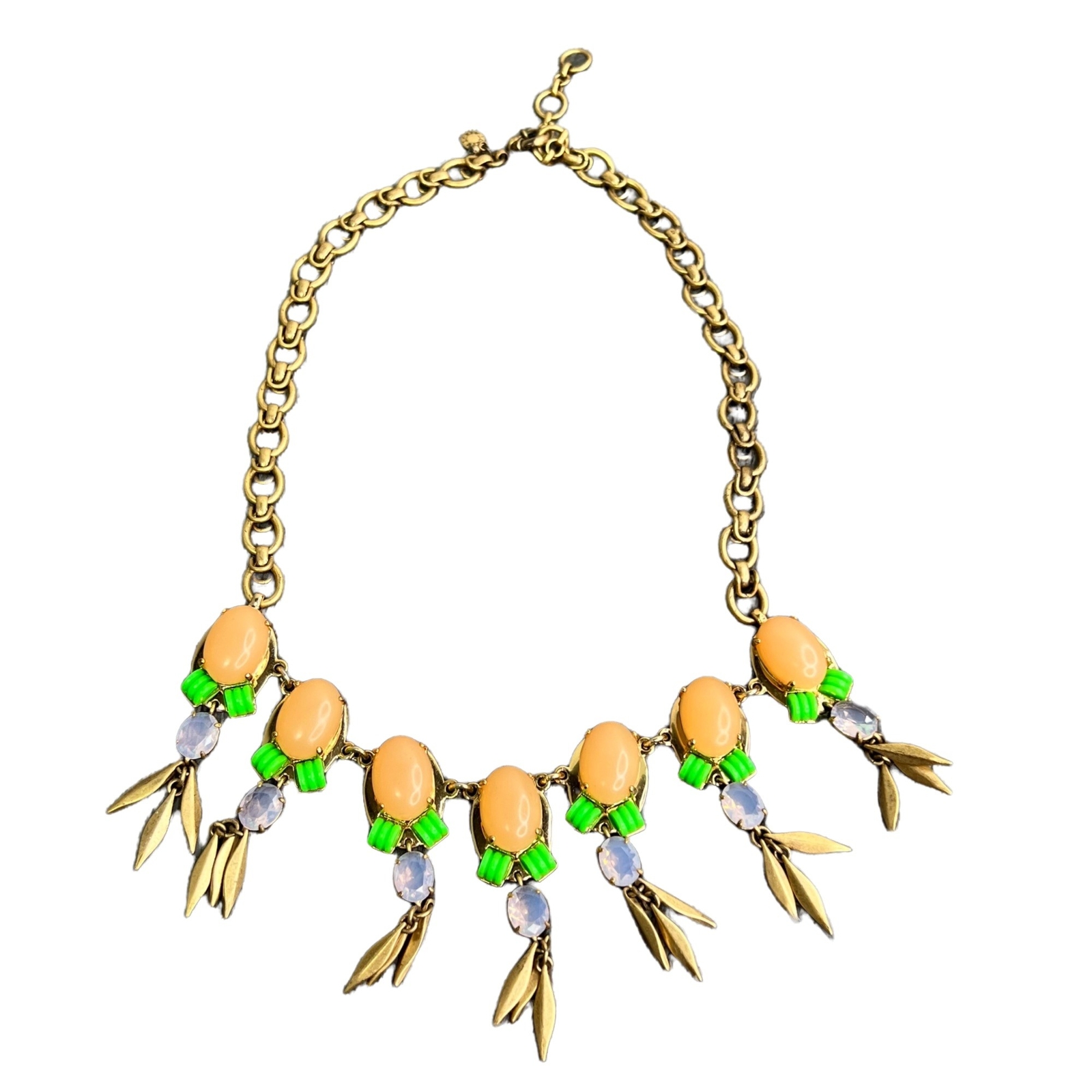 J Crew Statement Necklace Chunky Dagger Pineapple… - image 3
