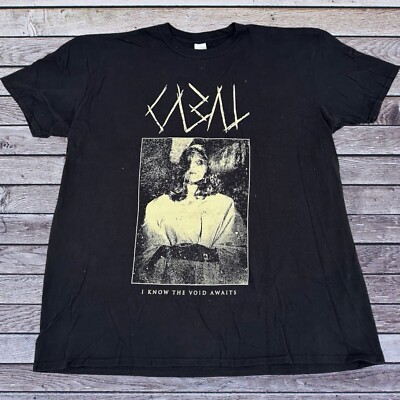 Gothic Band T-Shirt  I KNOW THE VOID AWAITS  Black XXL, Preowned, Graphic Tee