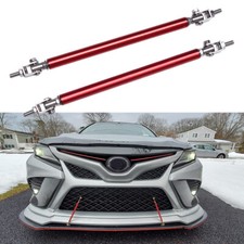For Toyota Corolla Camry 10"-13" Front Bumper Lip Splitter Strut Rods Tie Red US