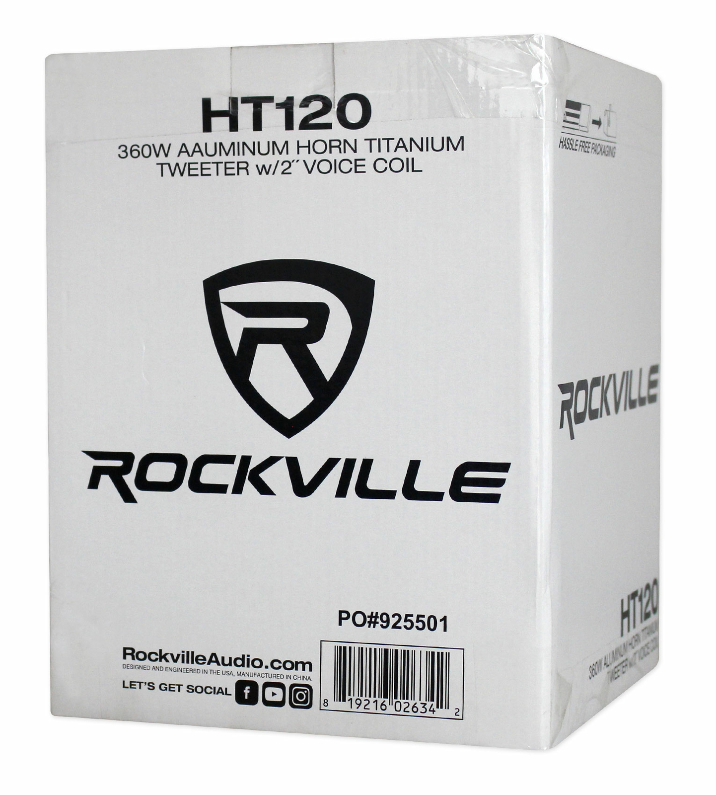 2 Титановые твитеры Rockville HT120 мощностью 2 360 Вт для автомобильной установки на заказChucherro Horn