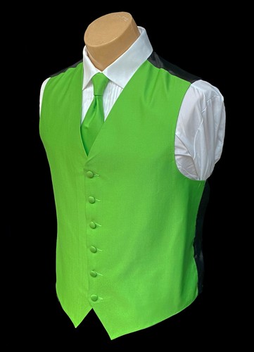 Men's Armanno Lime Green Tuxedo Vest 