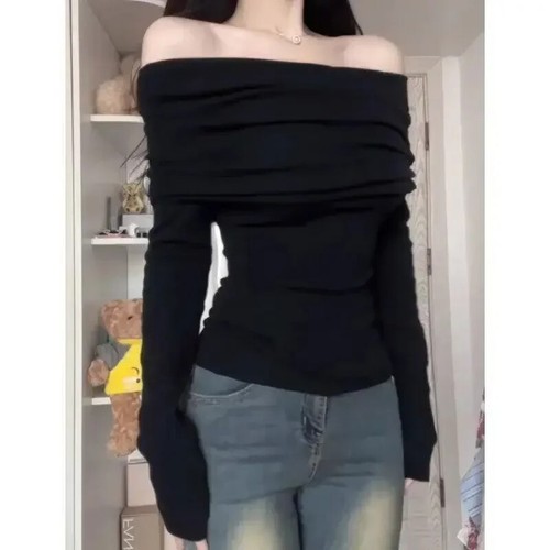 Style Knitted Sweater Women Elegant Off Shoulder Female Jumper Sexy Pullover - Bild 8 von 30
