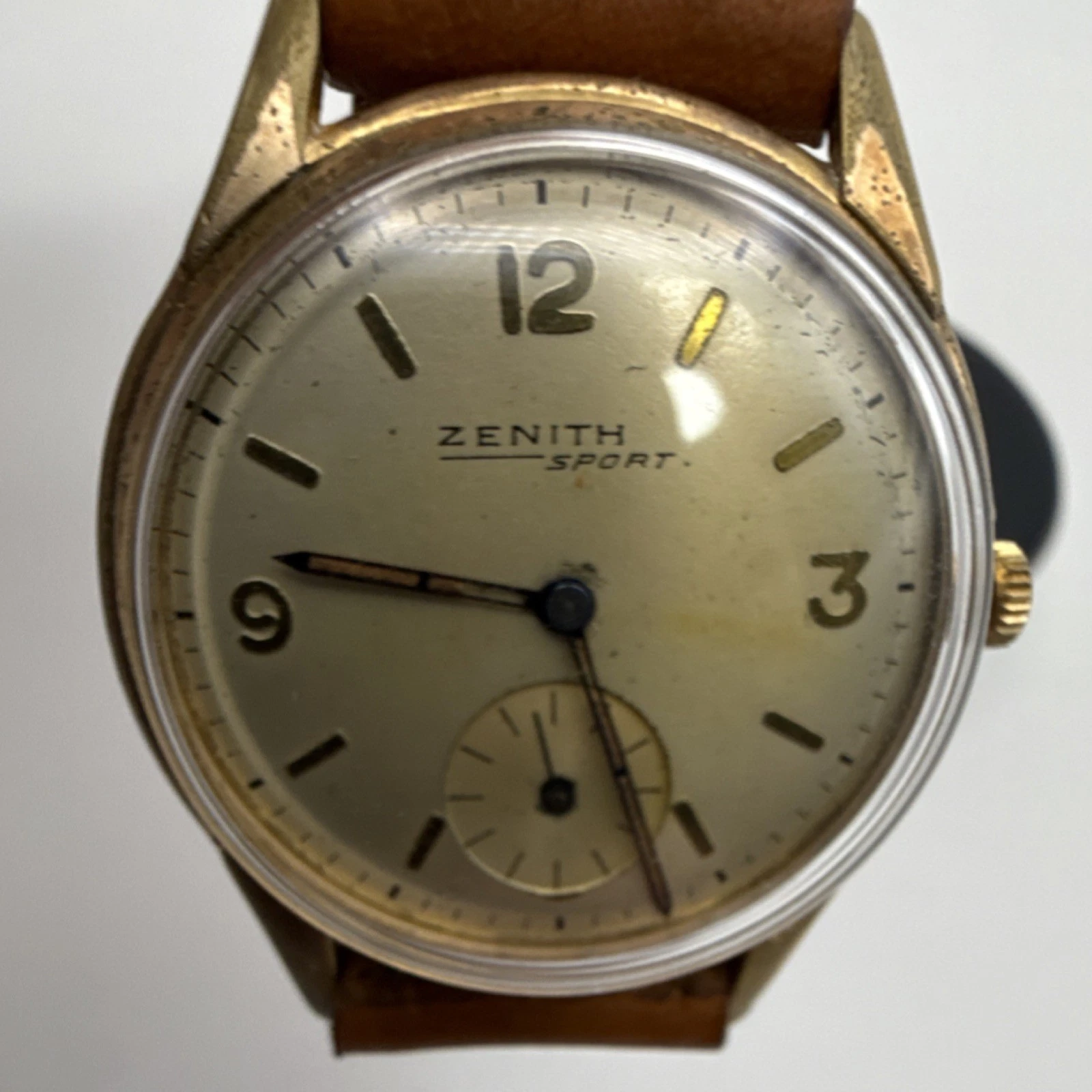 Zenith — Zenith Sporto Men's Mechanical Gold Plated Brown Leather Watch