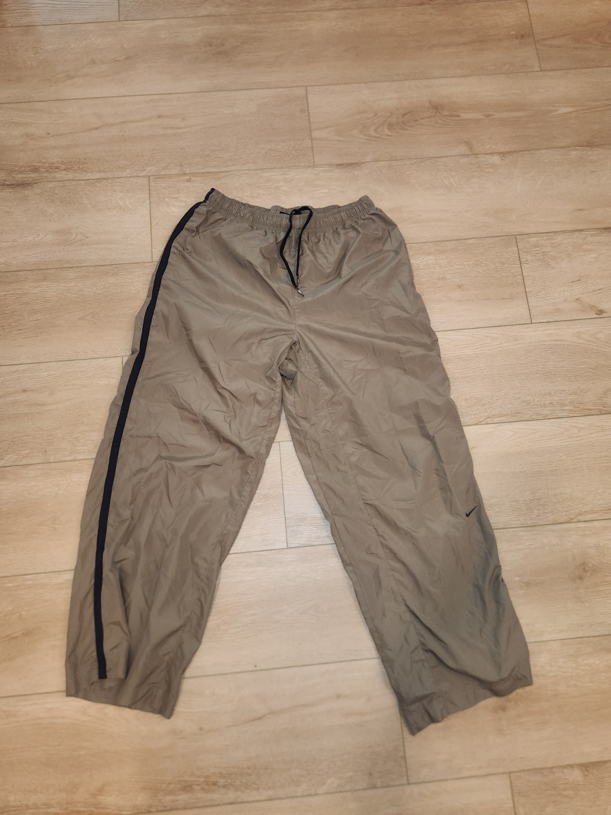 Vintage Y2K Nike Dark Khaki Windbreaker Track Pants Men's Size XXL New Condition
