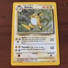 Pokemon TCG Raichu Base Set 14/102 Holo Rare 80 HP Stage 1