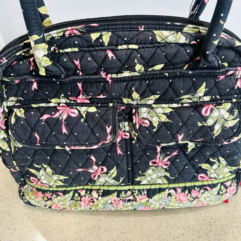 Vera Bradley ~ двойной ручки сумка Дамская сумка ~ большой ~ новый надежда узор ~ снят с производства - Изображение 2 из 4