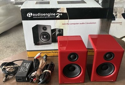 Audioengine A2+ Speaker System Red Mint In Box
