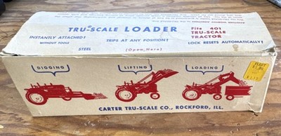 Tru-Scale Loader Steel Red Vintage Diecast Farm Vehicle in Box