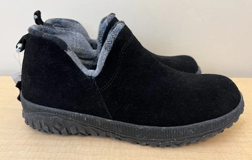Minnetonka Women’s Northmost Boot Size 7 Black Suede Water‑Resistant New Slip On