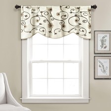 Lush Decor Royal Garden Valance Floral Window Kitchen Curtain Single , 42  W x