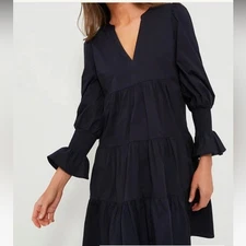 Tuckernuck POMANDER PLACE Navy Crepe Kenzo Dress Small