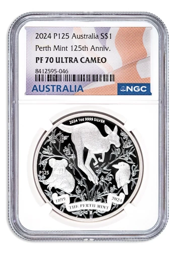 2024 Australia Perth Mint 1 oz Silver 125th Anniversary Proof Coin NGC PF70