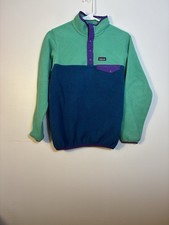 Patagonia Synchilla Lightweight Snap-T Colorblock Pullover Kids XL 14 Retro