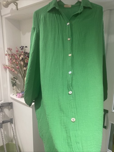 Ladies Made In Italy Cotton Shirt Used Best Fit Size 22/24 - Picture 2 of 12