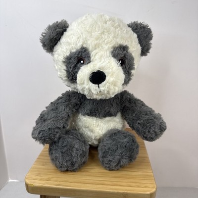 Spark Create Imagine Panda Bear Plush 13'' Gray Cream Crinkle Ears Rattle Stuffed