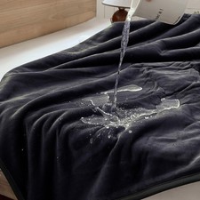 Waterproof Throw Blanket 40x60 Black for Couples Bed Waterproof Blanket