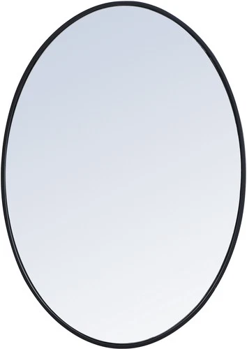 Elegant Lighting MR4624 Farren 33-1/4" W x 24" H Oval Metal - Black - Picture 1 of 11