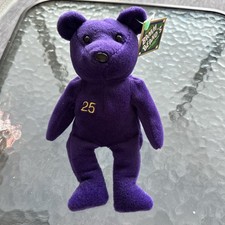 Mark McGuire 1998 Salvino's Bamm Beanos 25 Purple Plush Bear St Louis Cardinals