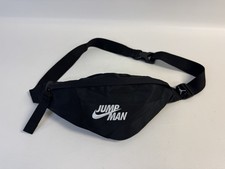 Nike Jordan Jump Man Embroidered Belt Bag Fanny Pack Black White