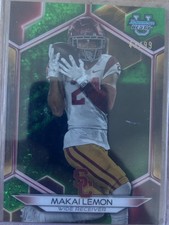 Makai Lemon 2023 Bowman's Best U RARE #43/99 GREEN DIAMOND REFRACTOR Rookie (RC)
