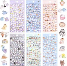 600 Cute Mini Puffy Stickers 3D Kawaii Stickers Kids Crafts Removable Scrapbook