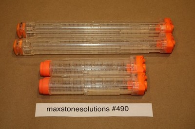 Nerf Rival 12 & 7 Round Ball Replacement Magazine Clip Tubes Lot of 4 Tested!