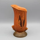Vintage ROSEVILLE Pottery USA 7" Silhouette Red/Brown Flower Vase #782 - 1950s