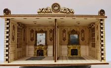 Le Grande Maison-Room Box in 1;48th scale kit with flat roof , Dollhouse