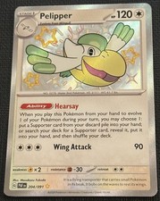 Pelipper 204/091 - Baby Shiny Holo Rara - Paldean Fates PAF - Carta Pokemon NM #LA3