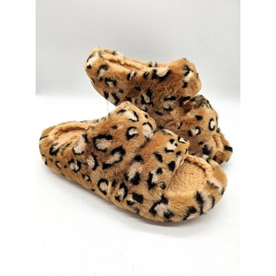 Crocs Classic Cozy Animal Print Sandals Women's Size Leopard