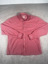 Johnnie O Hangin Out Mens XL Brodie Pink Red Woven Light Weight Button Down