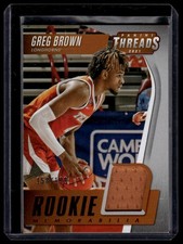 2021 Chronicles #TRM-GB Greg Brown Threads Rookie Memorabilia Red #/199