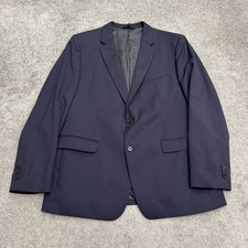 Banana Republic Marzotto Wool Blazer Jacket Mens 44R Navy Blue Standard Fit Work