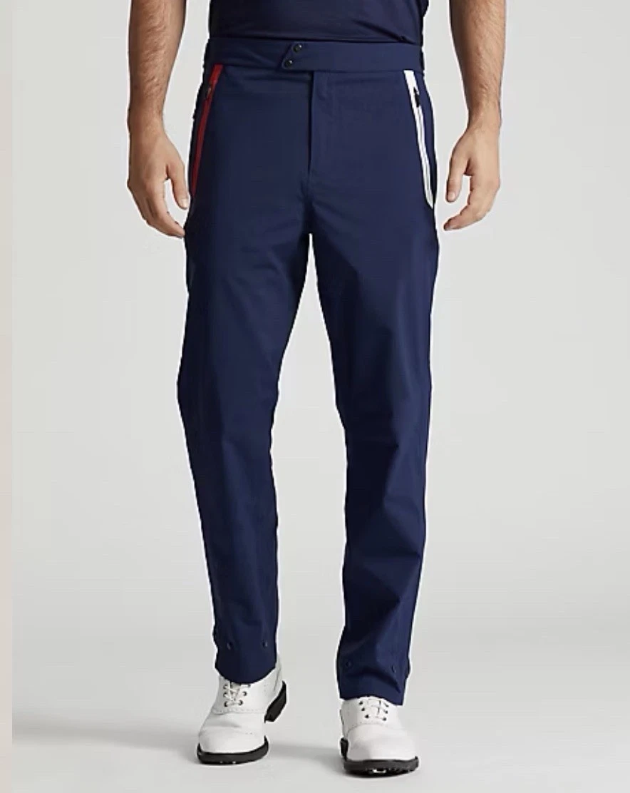 NWT $325 RLX Ralph Lauren Men’s U.S. Ryder Cup Uniform Waterproof Navy Pant Sz M