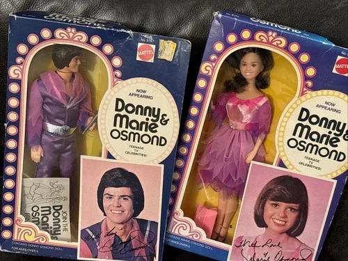Vintage 2 Mattel 1976 DONNY & MARIE OSMOND Barbie Dolls New In Original Box