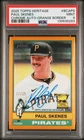 2025 Topps Heritage Chrome Autographs #BCAPS Paul Skenes Orange Border PSA 9