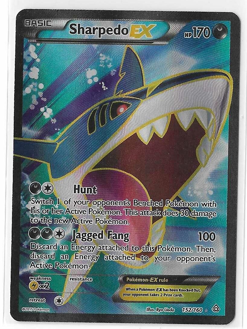 Sharpedo EX 152/160 Primal Clash XY Full Art FA Holo Pokemon TCG