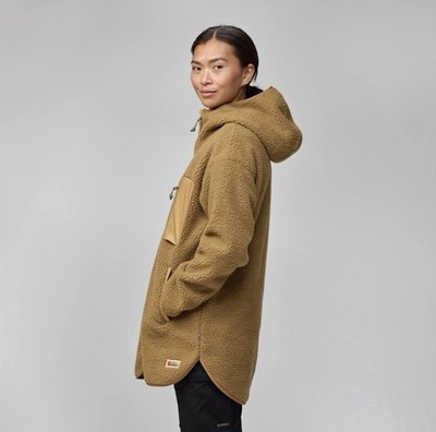 Fjallraven Vardag Pile Fleece Long Women's Sz S Buckwheat Brown NWT $200 SALE!￼
