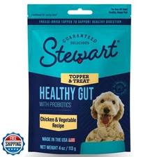 Stewart Freeze Dried Dog Food Topper, Healthy Gut, Chicken and Vegetable Reci