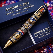 250th Anniversary Commemorative Pen - Gift Box Packaging, American Patriot USA